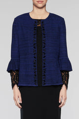 Gem-Encrusted Jacket Color Deep Pond Blue/Black