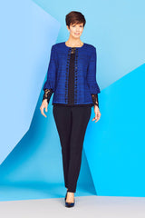 Gem-Encrusted Jacket Color Deep Pond Blue/Black