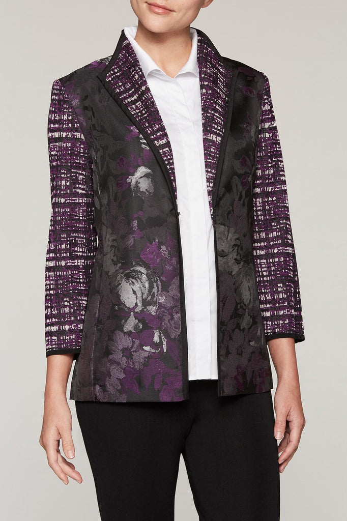 Artisan Floral Blazer Color Jelly/Black/Chai