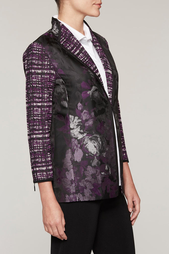 Artisan Floral Blazer Color Jelly/Black/Chai