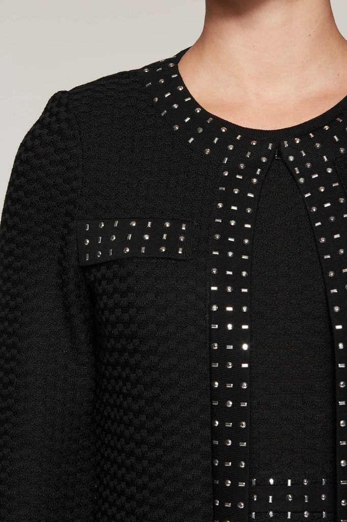 Jewel-Studded Jacket Color Black