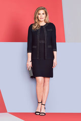 Jewel-Studded Dress Color Black
