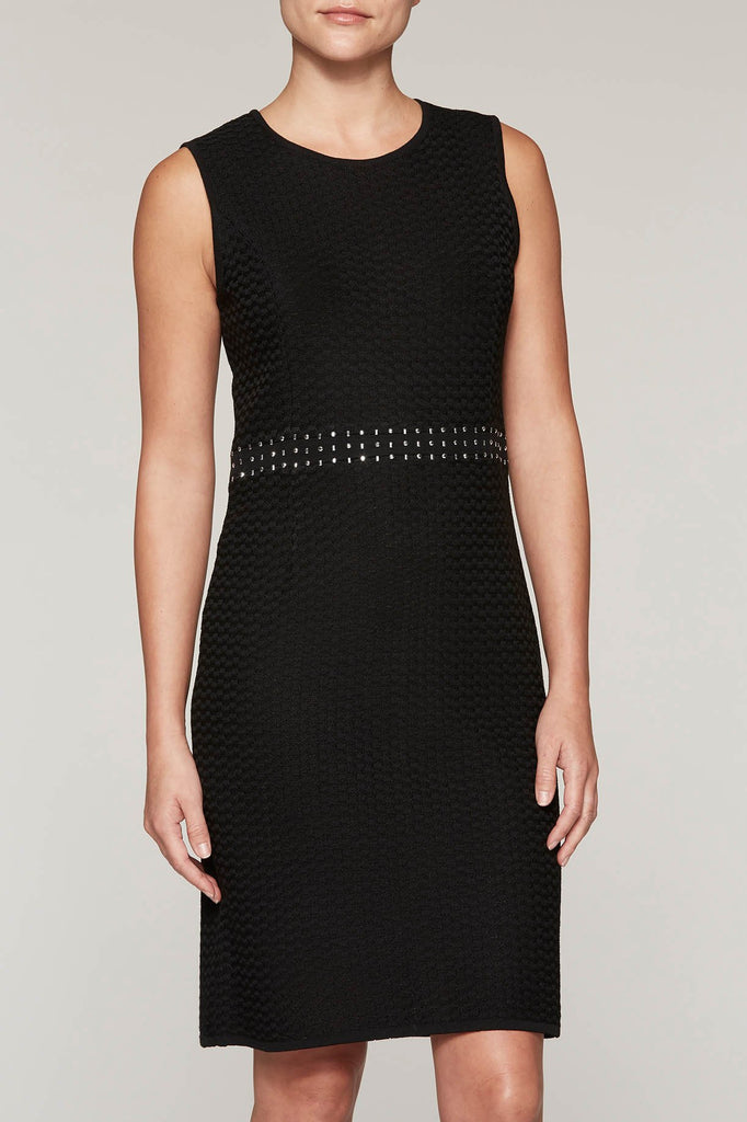 Jewel-Studded Dress Color Black