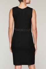 Jewel-Studded Dress Color Black