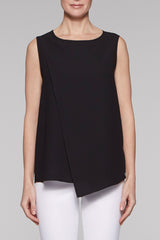 Cross-Front Asymmetrical Tank Color Black