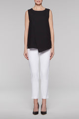 Cross-Front Asymmetrical Tank Color Black