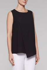 Cross-Front Asymmetrical Tank Color Black