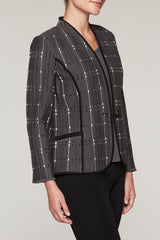 Tonal Granite Structured Jacket Color Granite/Black/Ivory