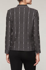 Tonal Granite Structured Jacket Color Granite/Black/Ivory