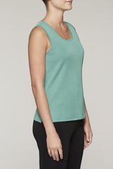 Longer Scoop Tank Color Sage