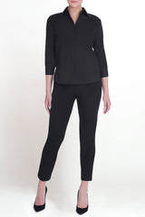 Collared Tailor Woven Shirt Color Black