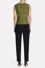 Dotted Textured Tank Color Black/Turmeric