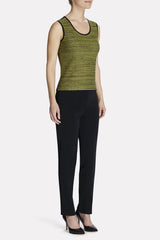 Dotted Textured Tank Color Black/Turmeric