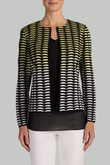Geometric Gradient Jacket Color Aurora/Black/White