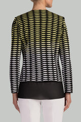 Geometric Gradient Jacket Color Aurora/Black/White