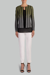 Geometric Gradient Jacket Color Aurora/Black/White