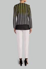Geometric Gradient Jacket Color Aurora/Black/White