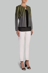 Geometric Gradient Jacket Color Aurora/Black/White