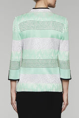 Inverted Notch Collar Jacket Color Herb/Black/White/Cloud