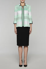 Inverted Notch Collar Jacket Color Herb/Black/White/Cloud