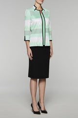 Inverted Notch Collar Jacket Color Herb/Black/White/Cloud
