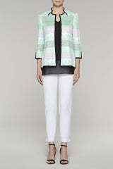 Inverted Notch Collar Jacket Color Herb/Black/White/Cloud