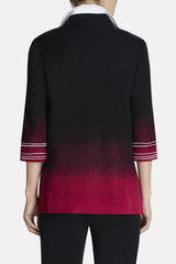 Ombre Embroidered Jacket Color Charged Pink/Black/Ivory