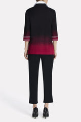 Ombre Embroidered Jacket Color Charged Pink/Black/Ivory
