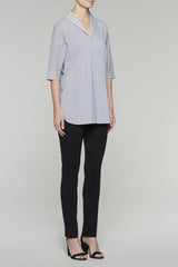 Pinstripe Pullover Blouse Color Black/White