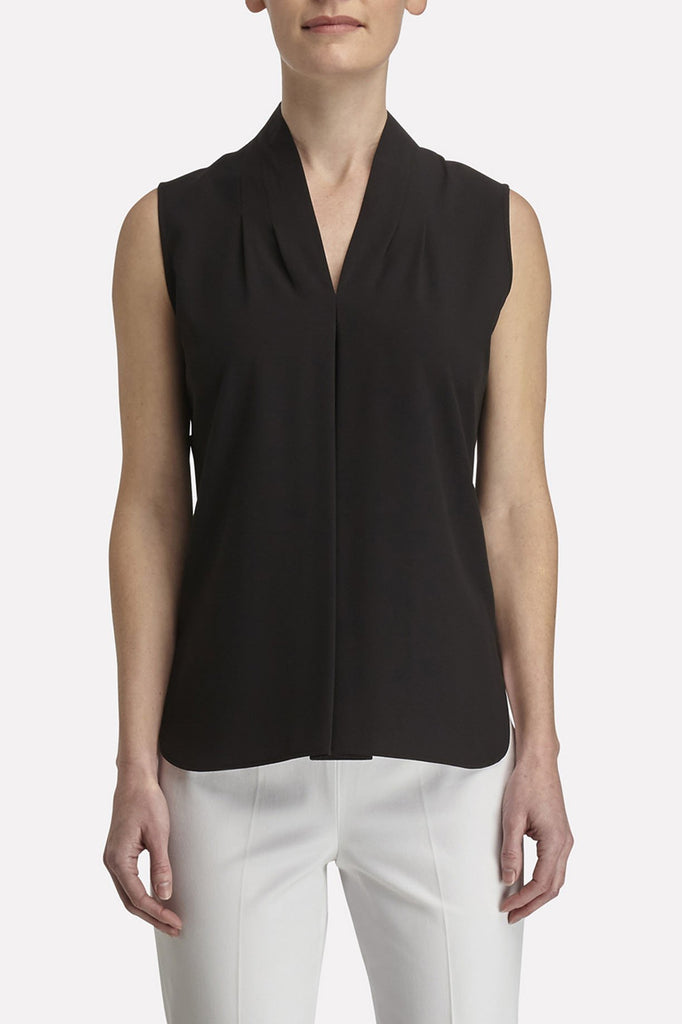 Relaxed V-Neck Top Color Black