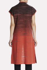 Ultrafine Sheer Ombre Jacket Color Flame/Black