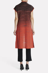 Ultrafine Sheer Ombre Jacket Color Flame/Black