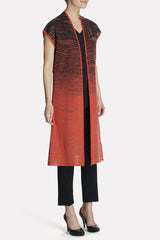 Ultrafine Sheer Ombre Jacket Color Flame/Black