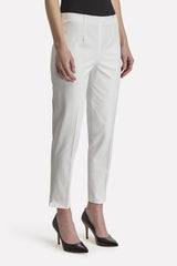 Side-Zip Woven Pant Color White