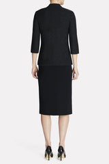 Silver Shimmer Knit Jacket Color Black/Silver