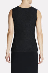 Silver Shimmer Knit Tank Color Black/Silver