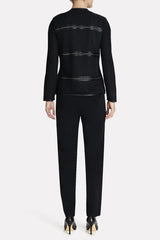 Studded Leather Framed Jacket Color Black