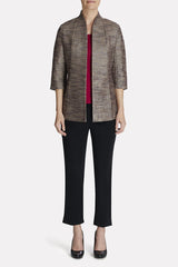 Tri-Toned Shimmer Jacket Color Charged Pink/Black/Ivory