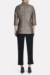 Tri-Toned Shimmer Jacket Color Charged Pink/Black/Ivory