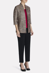 Tri-Toned Shimmer Jacket Color Charged Pink/Black/Ivory