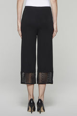 Wave Stitch Hem Pants Color Black