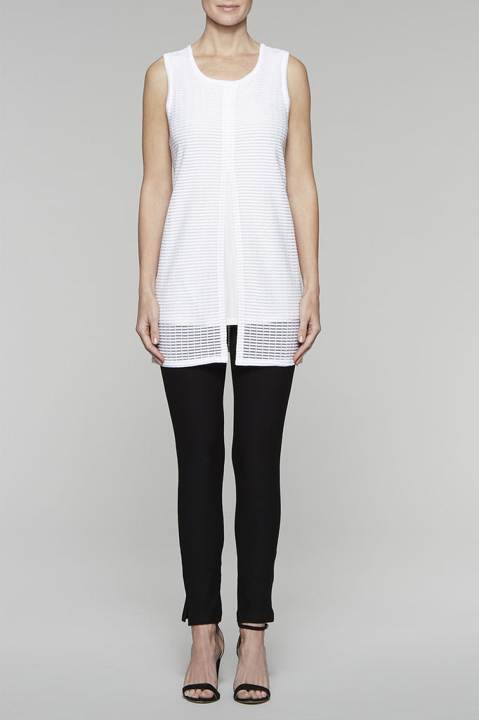 Cage Knit Tank Dress Color White