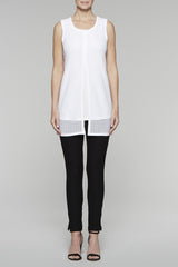 Cage Knit Tank Dress Color White