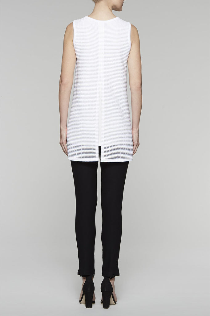 Cage Knit Tank Dress Color White
