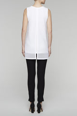Cage Knit Tank Dress Color White