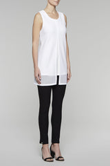 Cage Knit Tank Dress Color White