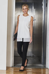 Cage Knit Tank Dress Color White